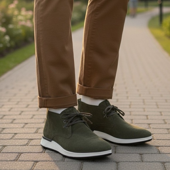 Wolf & Shepherd New W/Out Box Mens Leather Upper Lace Up Green Boot Size Various - Picture 1 of 7